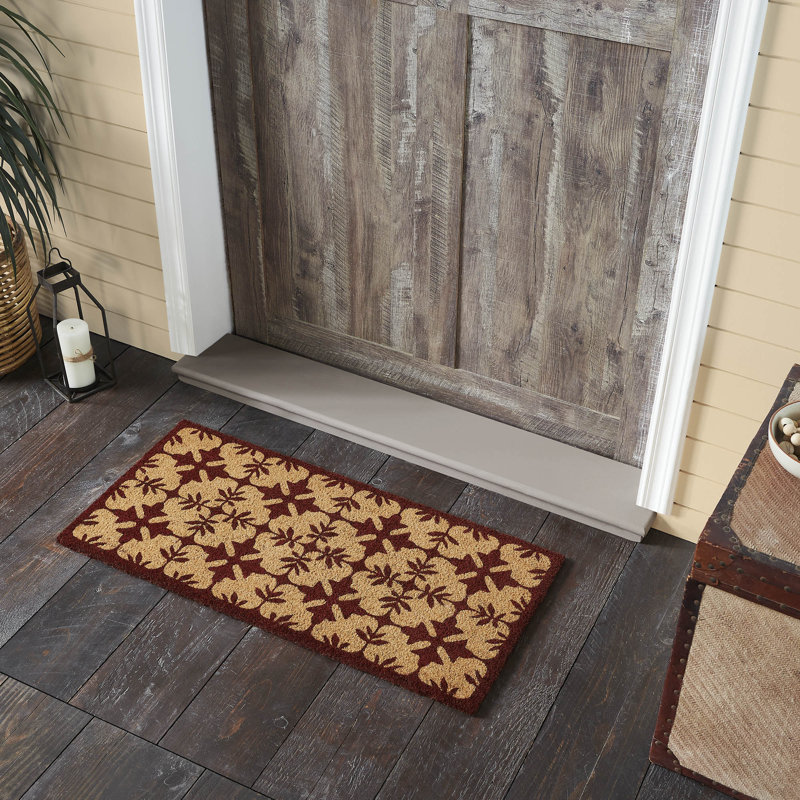 Durango Burgundy Coir Rug Rect, 17" W x 36" L