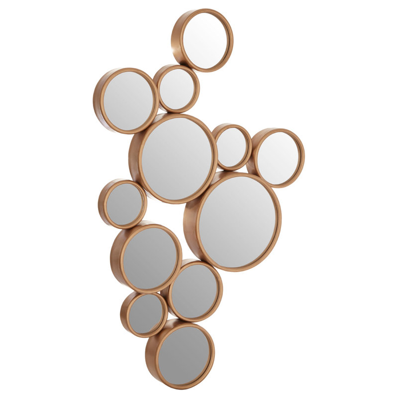 Calcott Metal Flat Wall Mirror, Gold, 47 cm H x 67 cm W
