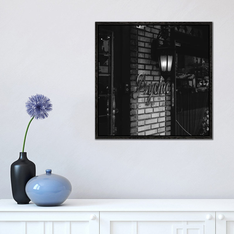 Greenwich Village Psychic by Bethany Young - Print on Canvas, Black Framed, 45.72cm H x 45.72cm W x 3.81cm D