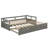 Modern Solid Wood Daybed With Trundle-1824147720