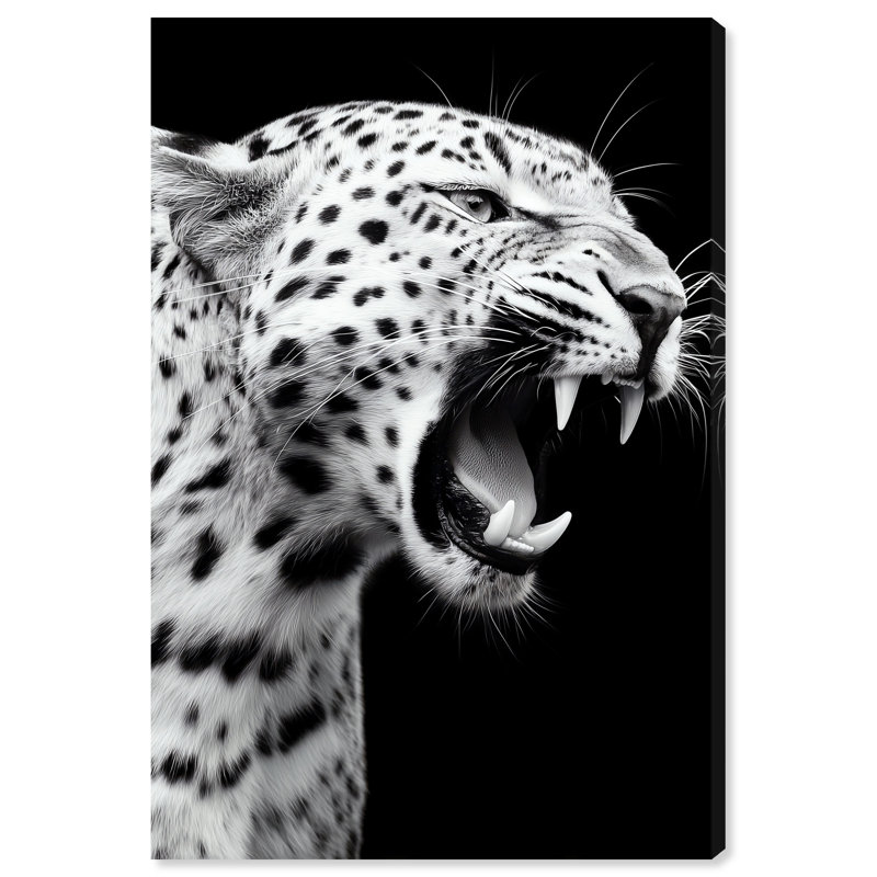 Leopard Roar Print by Oliver Gal, 15" H x 10" W, Gallery Wrapped