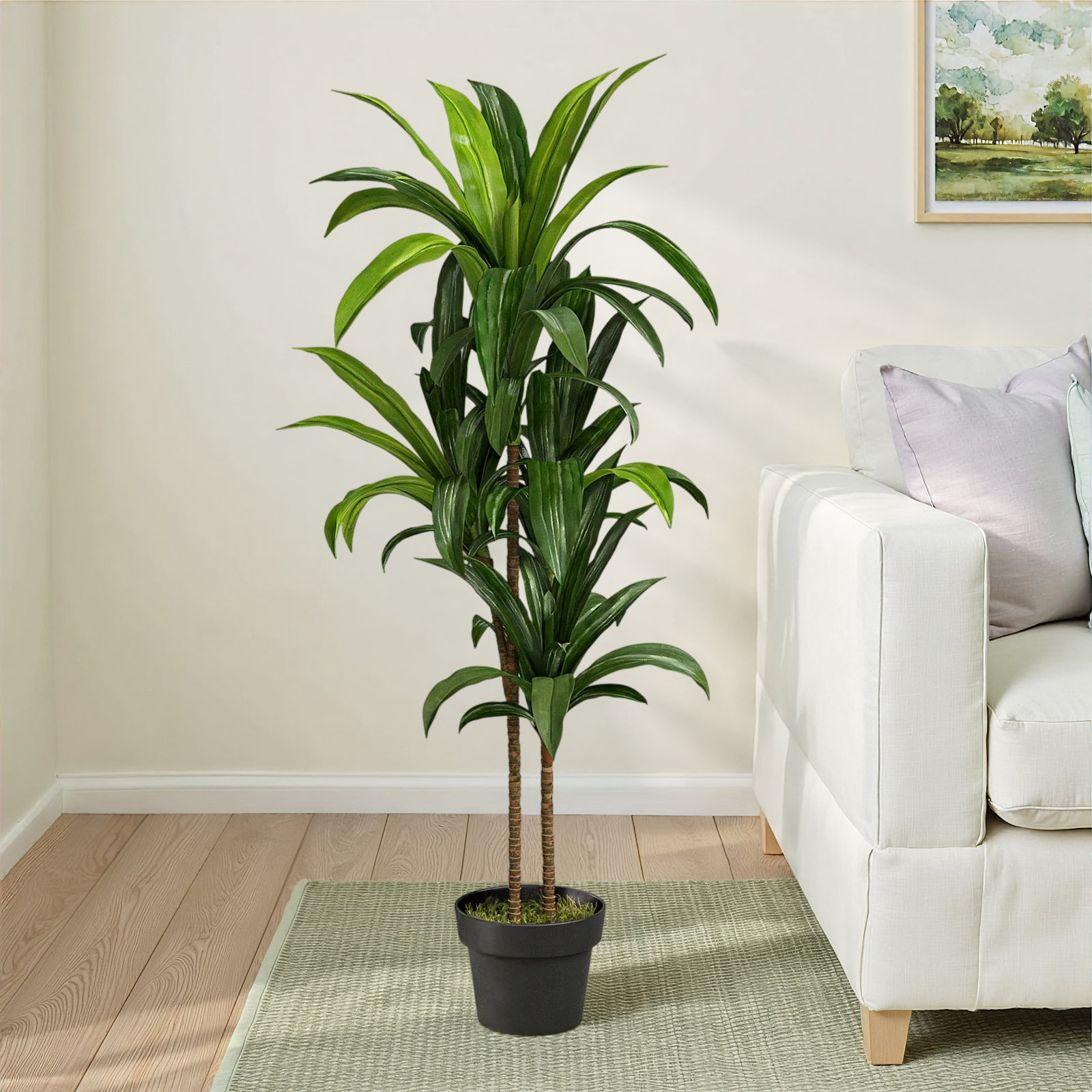 Larson 48'' Faux Dracaena Tree in Planter