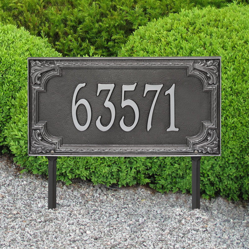 Plaque d'adresse sur 1 ligne Signature Series, Gris, Oui, Gris fumée