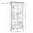 American Retro Two-door Display Cabinet-113713791