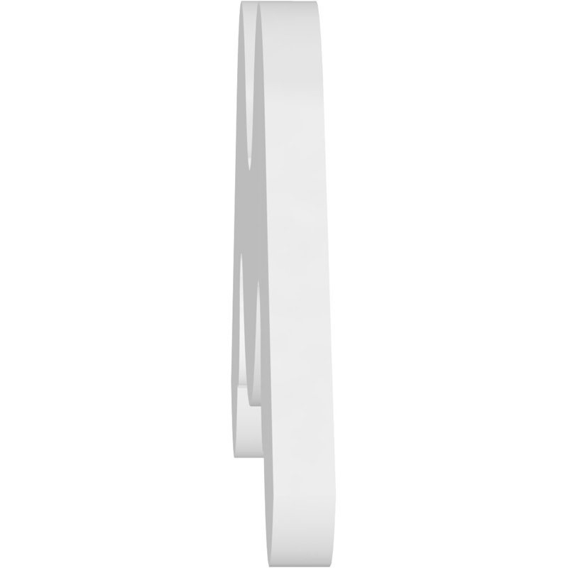 Pignon en PVC de qualité architecturale Midway, H 18 po x l 48 po x P 1 po, 9 / 12