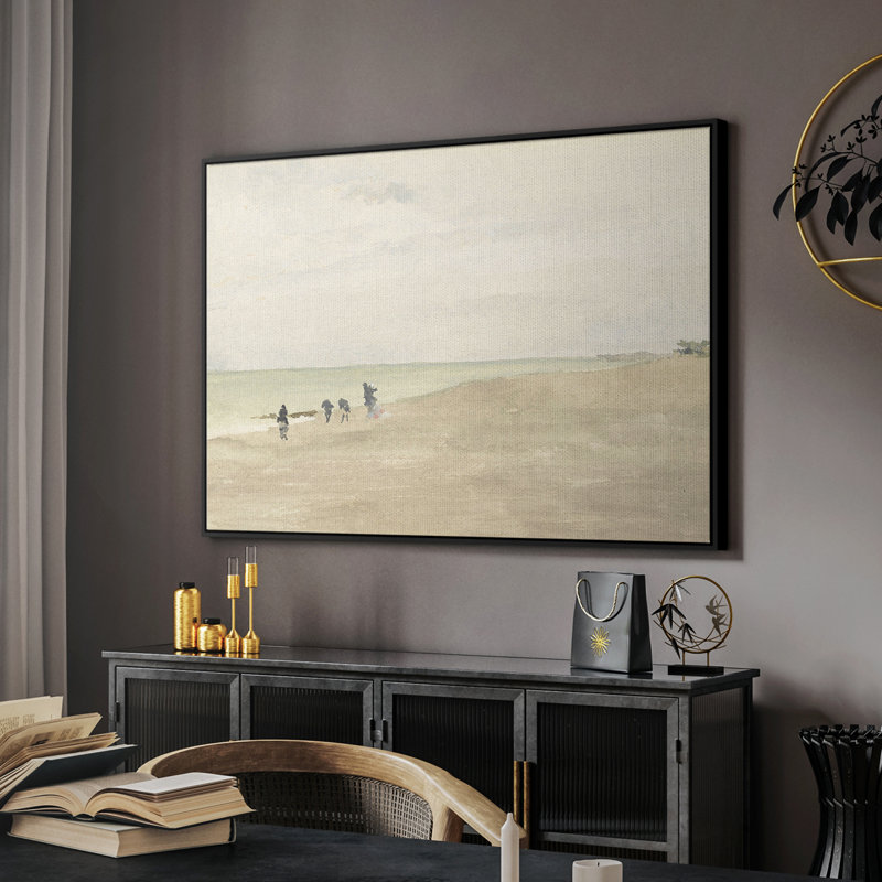«Vintage Nautical Print-XXV III» sur, Toile avec cadre flottant noir, H 17 po x l 25 po x P 2 po