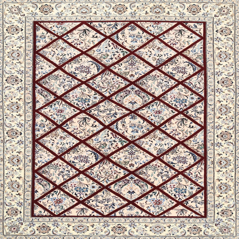Krissy Wool Oriental Indoor Rug, Square 6'