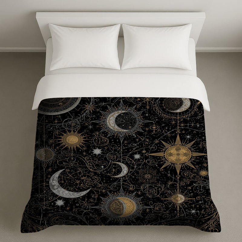 Celestial Sun Moon Duvet Covers, Twin