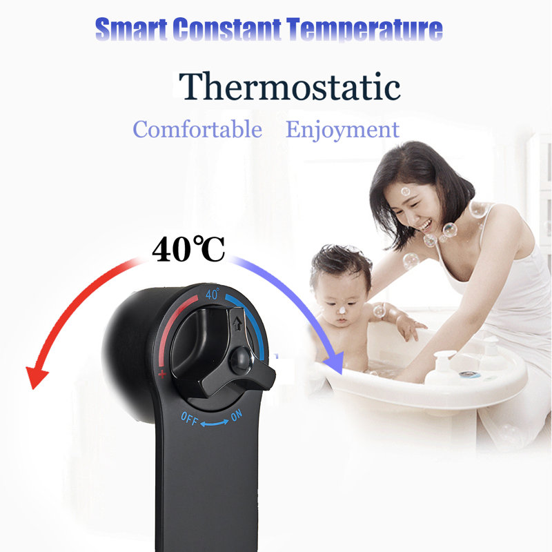 Black Thermostatic Shower System Fixture Wall Mounted Shower Faucet