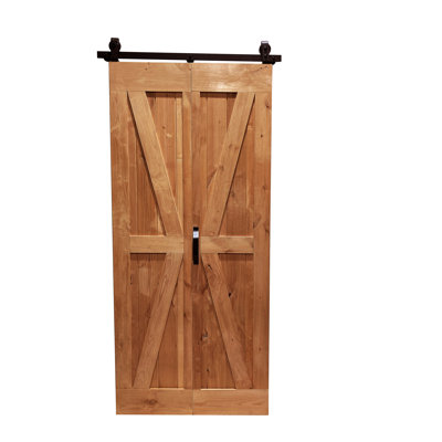 38'' x 84'' Wood Barn Doors with Installation Hardware Kit Bifold Barn Door