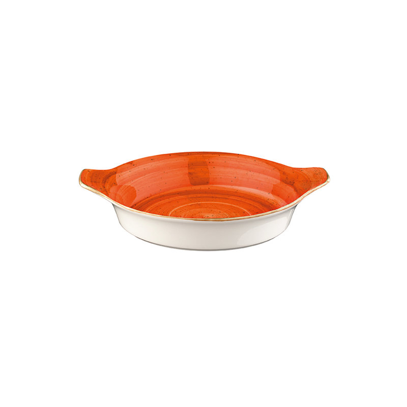 Plat à gratin rond en céramique Turgla Home, Orange, L 6 po x l 6 po