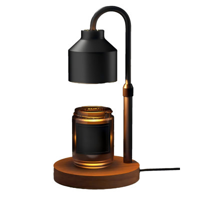 Lampe chauffante électrique pour bougie, lampe chauffante avec minuterie, lampe chauffante pour bougies en pot, chauffe-bougie à hauteur réglable (noir)