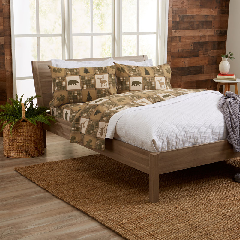 Ultra Soft Lodge Printed Microfiber Sheet Set, Lodge - Stonehurst, Full