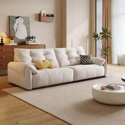Canapé modulaire en polyester blanc crème