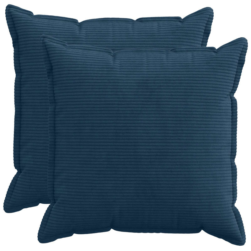 Red Orange Cushion Cover, Square 60cm, Navy Blue