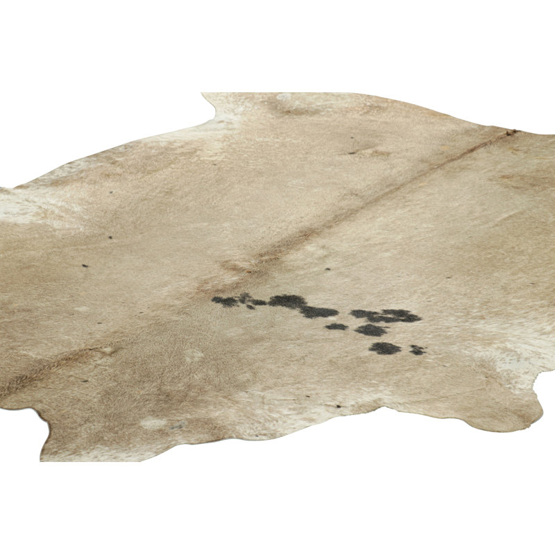 Rug & Kilim’S Large Cowhide Rug In Beige-Brown, Camel And Cream Tones