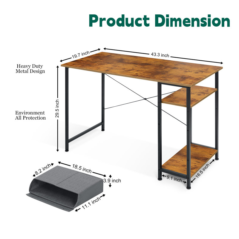 Bureau d'ordinateur l 43,3 po Malika