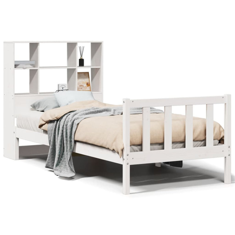 Solid Wood Bed, White