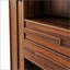 Armoire de rangement autoportante avec porte cannelée, 2 tiroirs et tablettes ouvertes, organisateur polyvalent pour diverses pièces