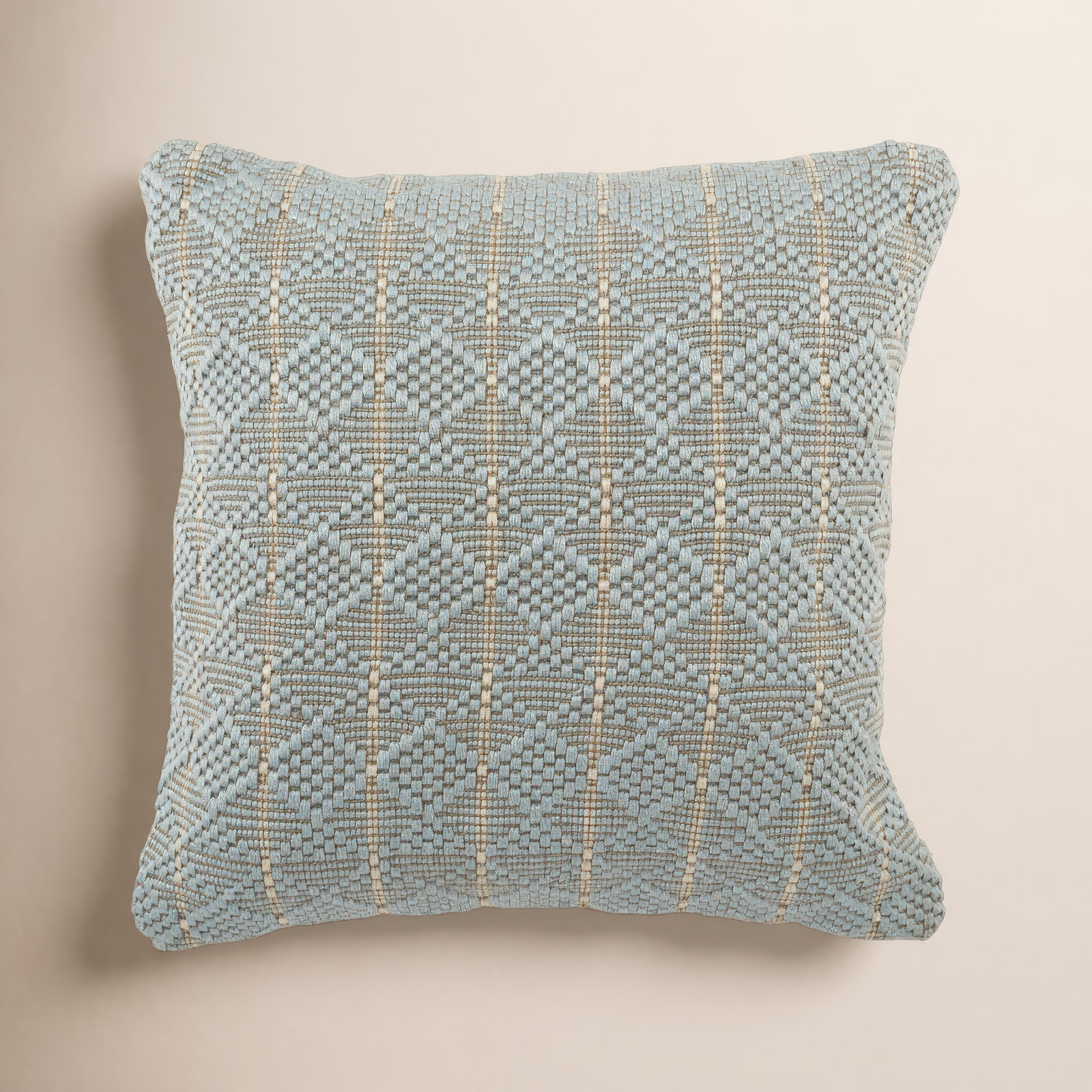 Levon Embroidered Indoor/Outdoor Throw Pillow, Light Blue/Gray, Pillow Cover Only - No Insert