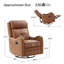 Fauteuil inclinable et oscillant pivotant en cuir véritable l 28,4 po Amaty-91376115