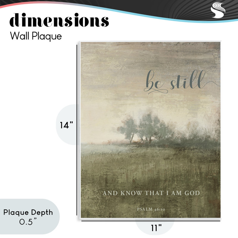 «Be Still Psalm 46:10», plaque murale par Michael Marcon