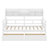 Bookcase Wood Daybed with Bedside Shelf and Two Drawers-94392545-94392542