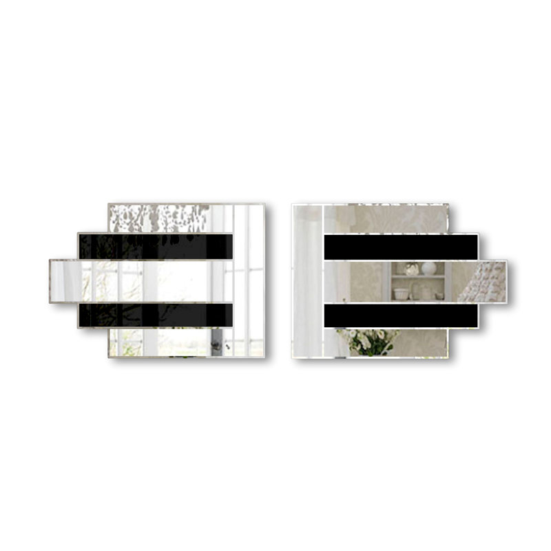 Jeanette Flat Wall Mirror, Black