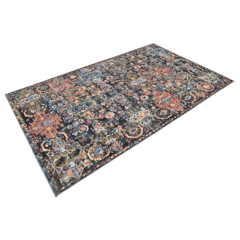 Oppie Performance Chenille Oriental Indoor Rug, Rectangle 5' x 8'