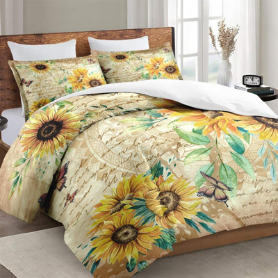 Ensemble d'édredon pour grand lit avec 3 taies d'oreiller pour enfants et adultes