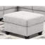 Canapé modulaire à 7 places en gris, microfibre veloutée, conception en peau, deux porte-gobelets et structure en bois massif, tissu en velours doux, coussins à haute densité, utilisation prolongée, supports, support