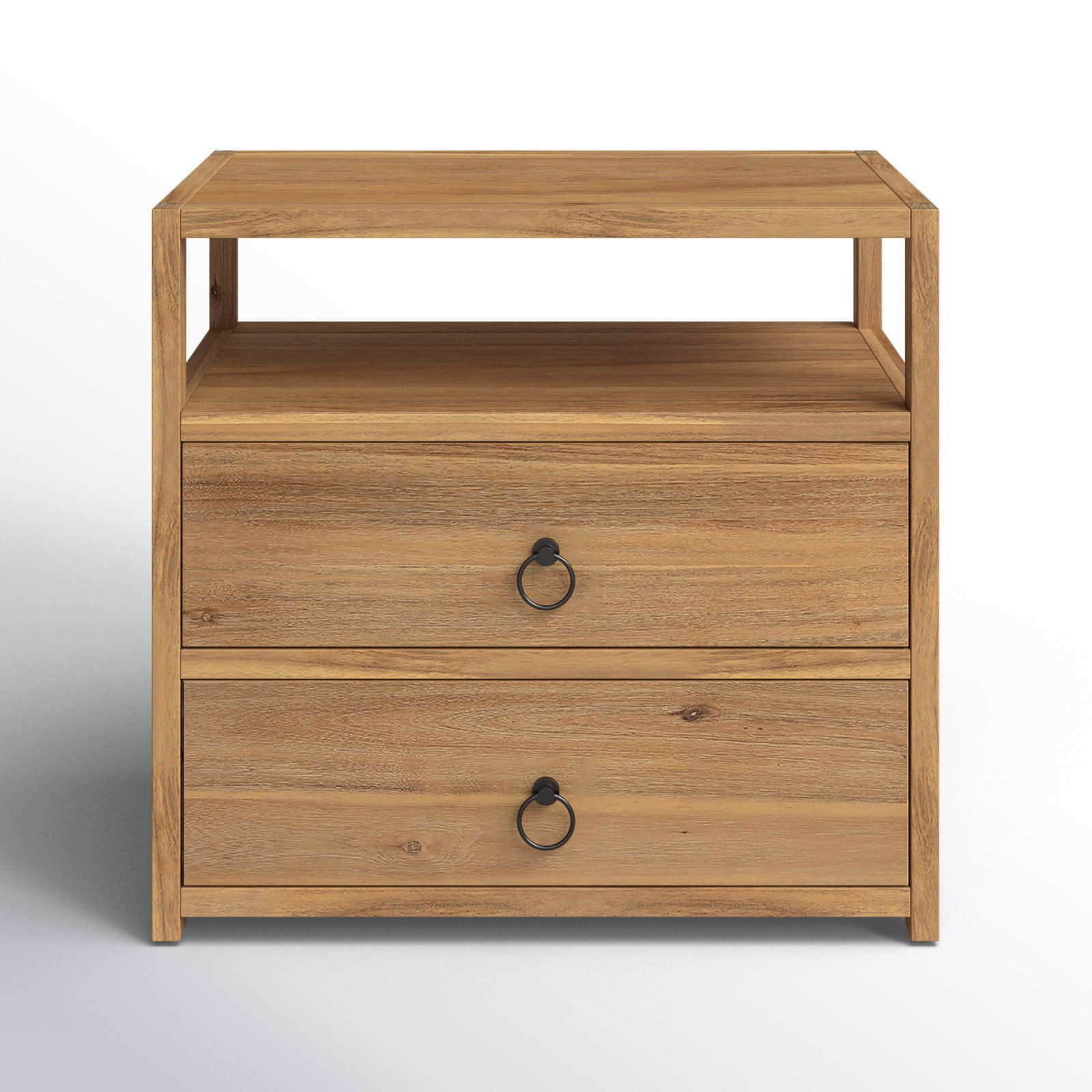 Elin 2-Drawer Wooden Nightstand