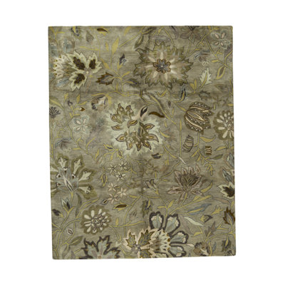 Hand-Knotted High-Quality Silver Area Rug