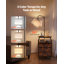 Lampe sur pied moderne avec table d'appoint, éclairage 3 couleurs et ports de chargement