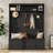 3-In-1 Hall Tree 59" Wide With 5 Hooks And Bench And Drawers, Muti-Functional Entryway Coat Rack, Modern Tall Storage Bench With Handles-1677090122