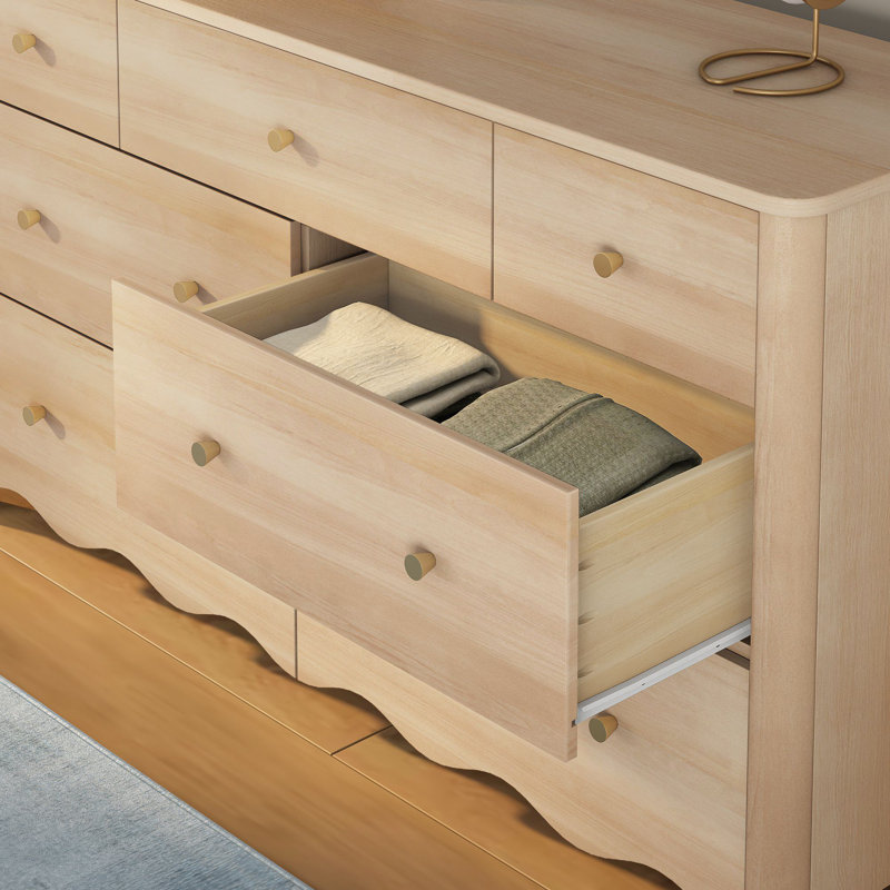 Commode 7 tiroirs Sutton, blond, Blond