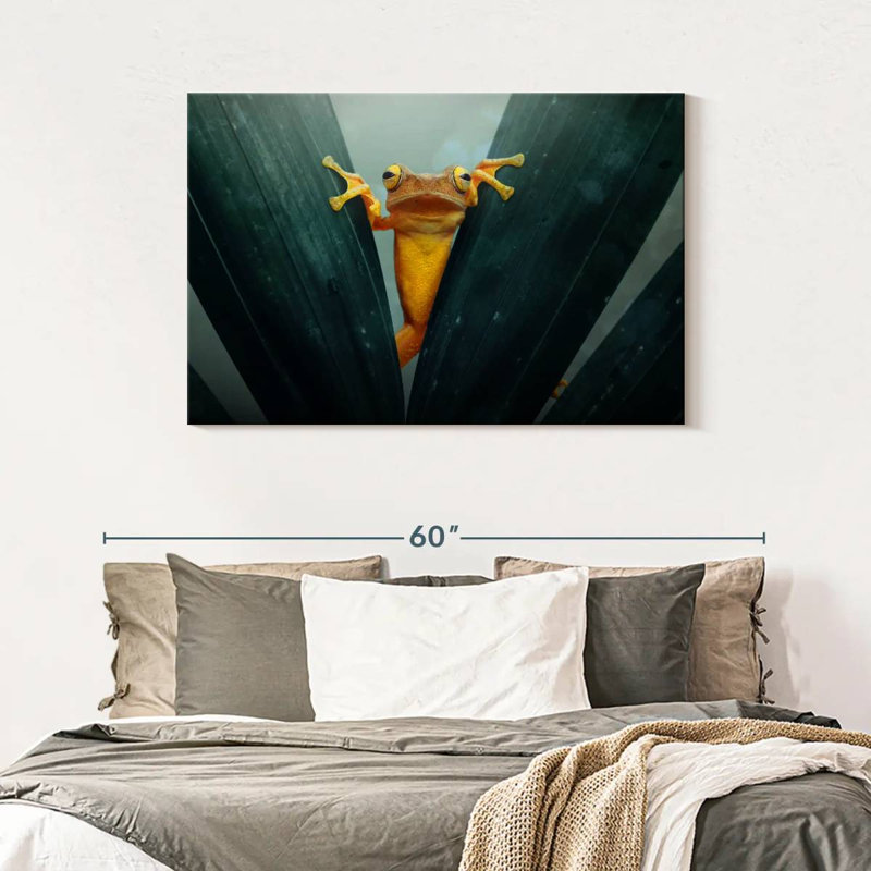 Brampt Yellow Frog, 30" H x 45" W