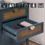 Table de chevet Master avec 2 tiroirs en rotin, table de chevet avec rangement, table de bout Master-869347862