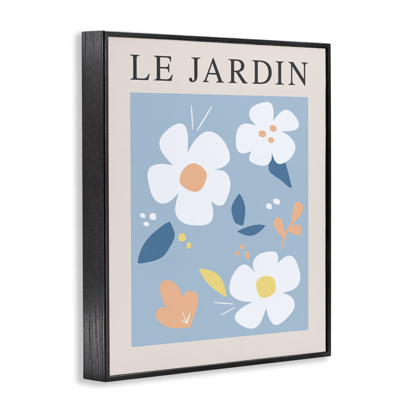 Giclée encadrée «Le Jardin» par Anna Quach, H 20 po x l 16 po, Giclée encadrée noir minuit