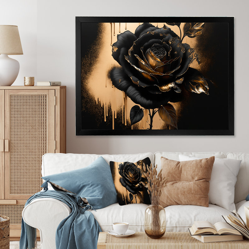 Loney - reproduction sur toile, Cadre simple noir, H 24 po x l 32 po x P 1 po