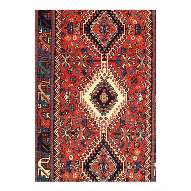 Oriental Area Rug in Rust