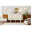 Lit double avec rangement caché et style tissé moderne en blanc - pour les petits espaces Matelas pliable Pratique Élégant tiroir à garniture avant Armoires latérales extra et longue durée L 76,4 po x l 108,3 po H 42 po