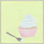 Cupcake With Spoon Print by Katy Montica-995879472-995879474