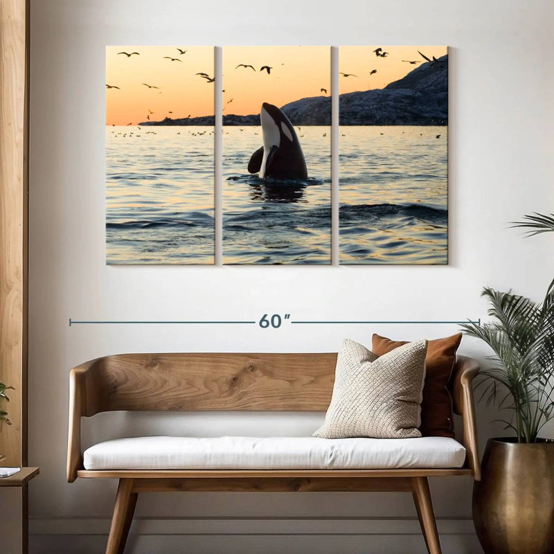 Spyhopping Orca Whale, 32" H x 50" W