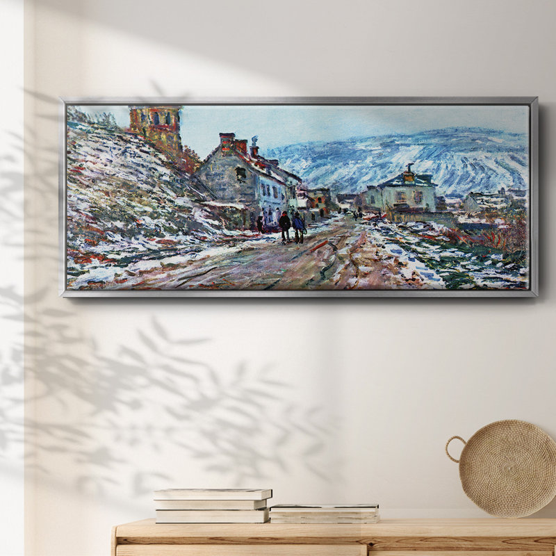 Road to Vetheuil in Winter - Toile encadrée, H 20 po x l 50 po