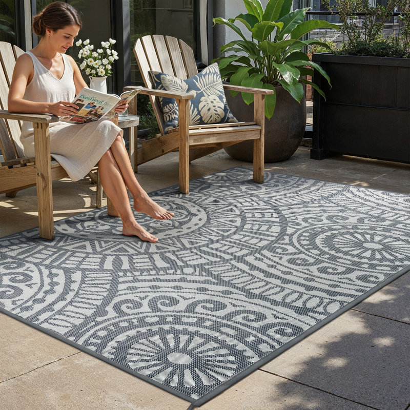 Tapis d'extérieur réversible GRASSO, Rectangle 108 po x 72 po