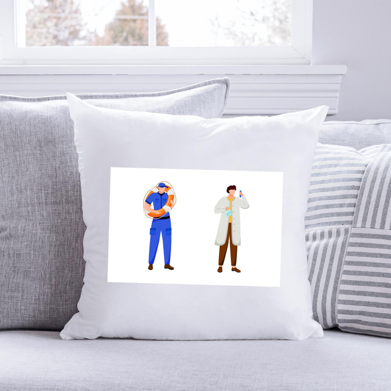 Nautical Sea Life_283 - Coussin décoratif avec coussin décoratif, H 18 po x l 18 po