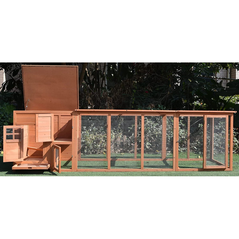 Chokri 23.35 Square Feet Chicken Coop with Chicken Run For Up To 5 Chickens