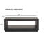 Table basse rectangulaire de style contemporain avec socle et tablette inférieure ouverte au fini noir-234003330