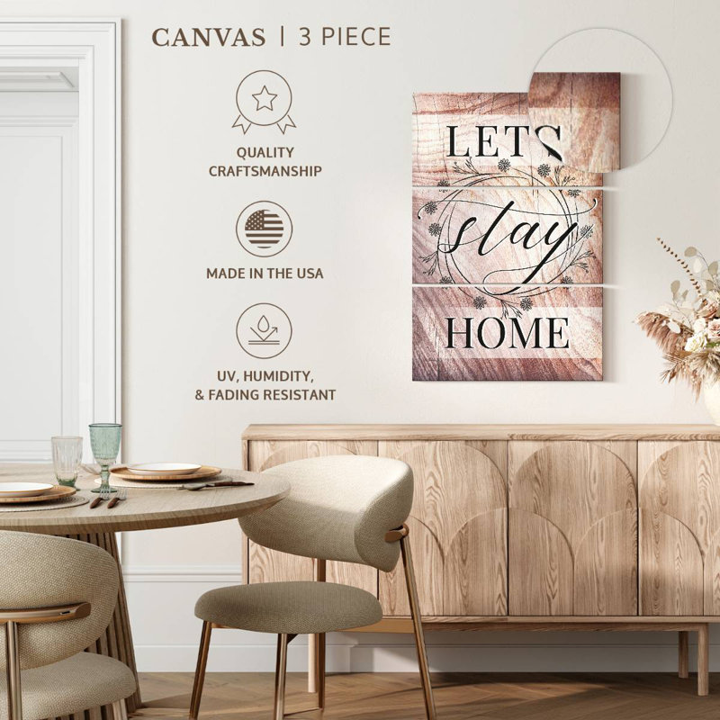 Plaque murale Kema Let's Stay Home Wreath, H 74 po x l 48 po